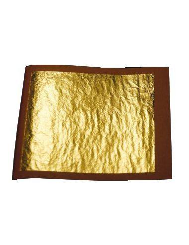 FEUILLES D'OR 8 X 8 CM - POCHETTE DE 10