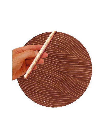 R02 -MINI ROULEAU A TEXTURER - 16 CM - BOIS