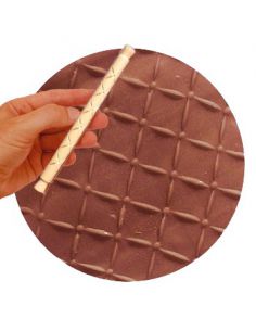 R13 -MINI ROULEAU A TEXTURER - 16 CM - LIGNES & POINTS