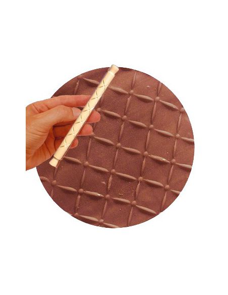 R13 -MINI ROULEAU A TEXTURER - 16 CM - LIGNES & POINTS