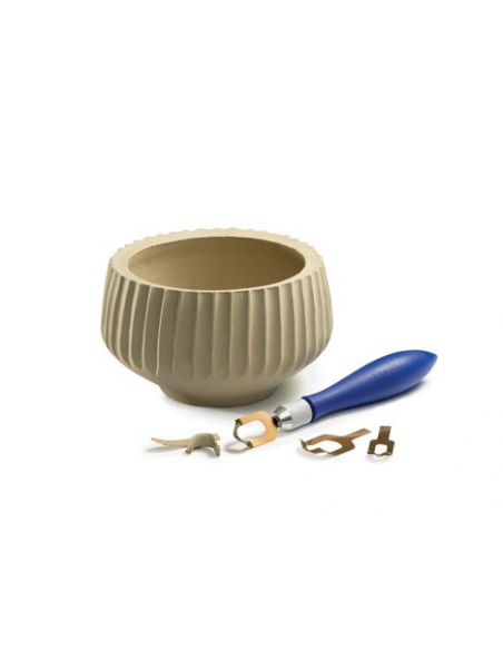 Set d'outils pour cannelures ( 1 poignet + 3 lames ) 