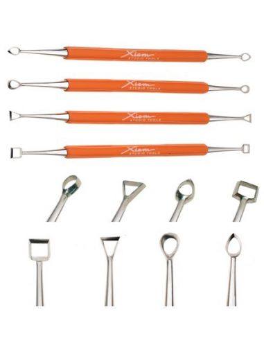 KIT DE 4 MIRETTES DOUBLE INOXIDABLE