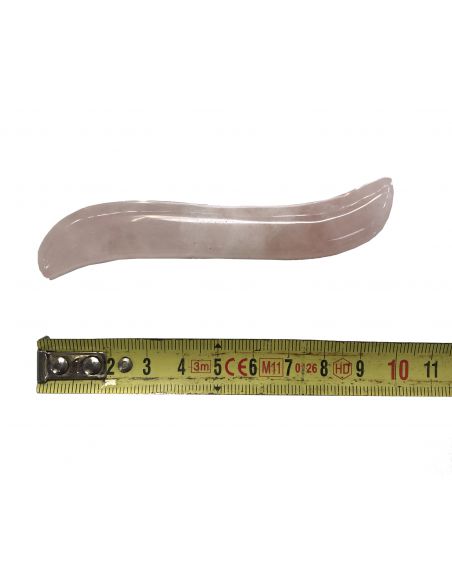 TIGE DE POLISSAGE COUDEE EN QUARTZ ROSE