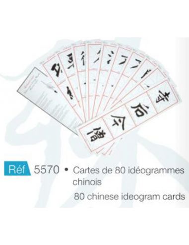 CARTES DE 80 IDÉOGRAMMES CHINOIS - L5570