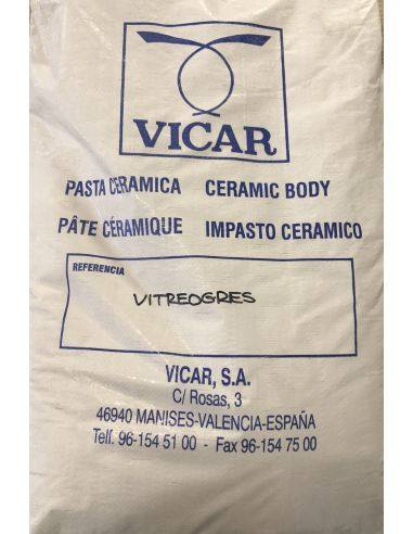 Grès porcelainique blanc pour coulage en poudre...