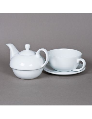 THEIERE EGOISTE AVEC SOUCOUPE