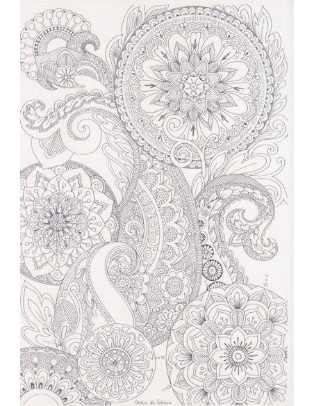 DECALCOMANIE CLAIR DE LUNE GRIS A4 - TL132
