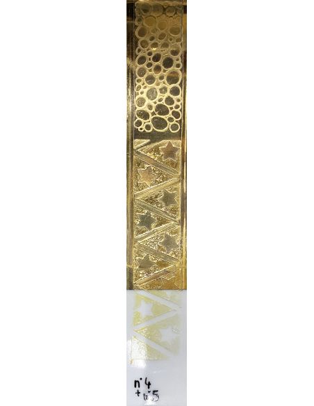 INCRUSTATION BLANC BRILLANT SOUS-OR N°4