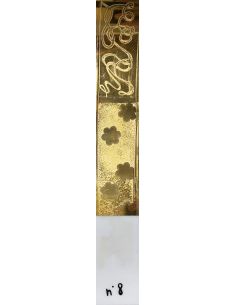 INCRUSTATION BLANC SEMI OPAQUE SOUS-OR N°8