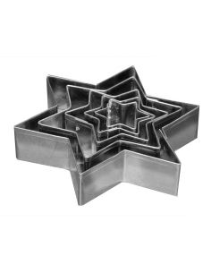 LOT DE 5 EMPORTE-PIECES ETOILES 6 BRANCHES