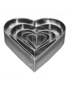 LOT DE 5 EMPORTE-PIECES COEURS PM