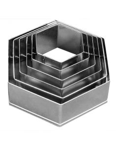 LOT DE 6 EMPORTE-PIECES HEXAGONAUX