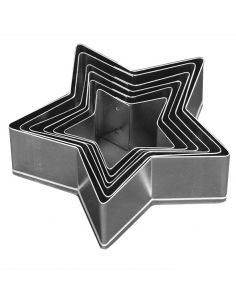 LOT DE 6 EMPORTE-PIECES ETOILES 5 POINTES
