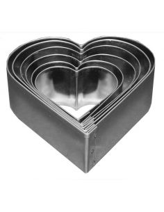 LOT DE 6 EMPORTE-PIECES COEURS