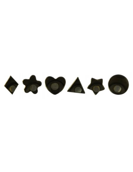 SET DE 6 EMPORTE PIECES LAITON SERIE A