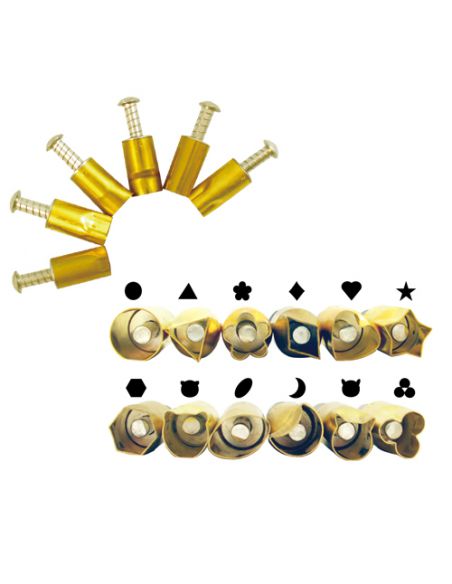 SET DE 6 EMPORTE PIECES LAITON SERIE B