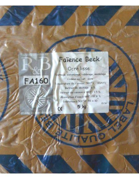 Faïence ocre lisse qualité BECK I RAOULT & BECK
