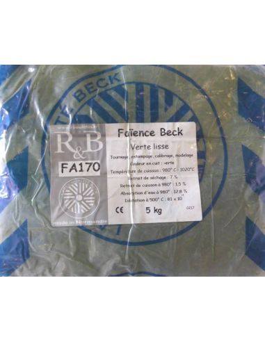 Faïence vert lisse qualité BECK I RAOULT & BECK