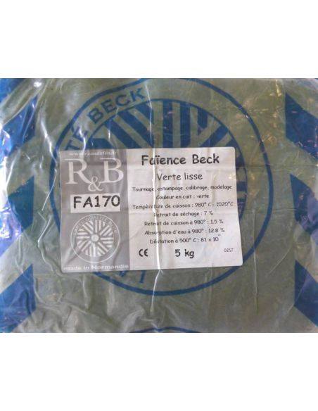 Faïence vert lisse qualité BECK I RAOULT & BECK