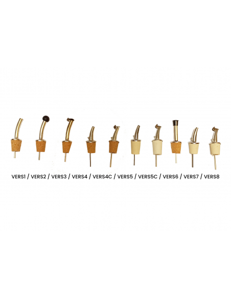 BEC VERSEUR INOX LIEGE NATUREL ET BOUCHON BOULLE NOIR POUR VINAIGRIER