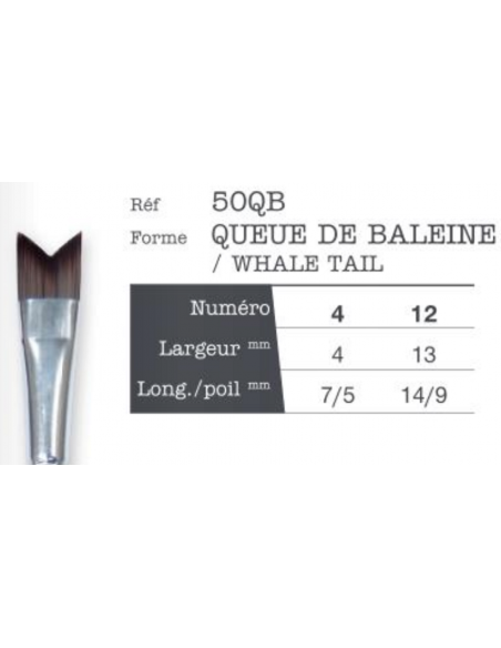 Pinceaux Léonard créatif queue de baleine 50QB