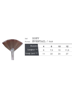 Pinceaux Léonard créatif éventail 50EV
