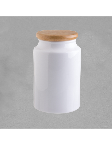 Boîte à épice 20cm en porcelaine blanche