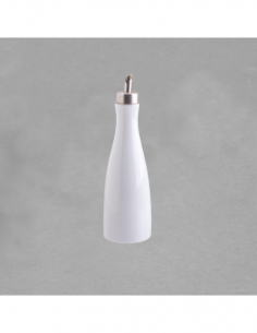Huilier vinaigrier avec bec verseur en porcelaine blanche