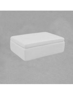 Boite rectangulaire PM en porcelaine blanche