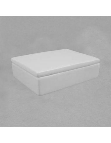 Boite rectangulaire MM en porcelaine blanche