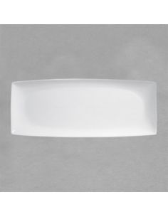 Plat à cake avant garde 30cm en porcelaine blanche