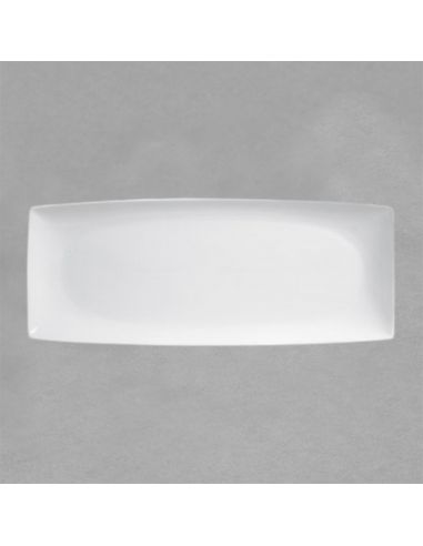Plat à cake avant garde 30cm en porcelaine blanche