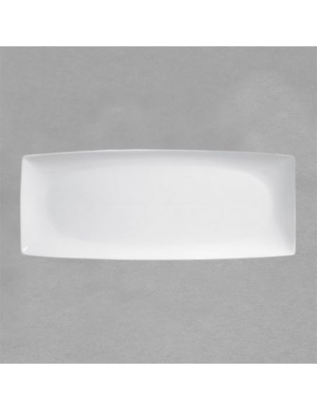 Plat à cake avant garde 30cm en porcelaine blanche