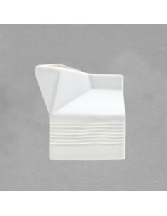 Crémier brique en porcelaine blanche