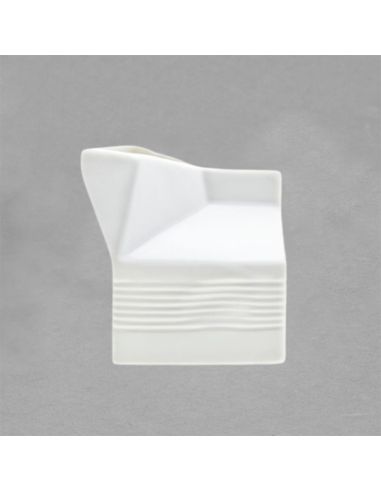 Crémier brique en porcelaine blanche