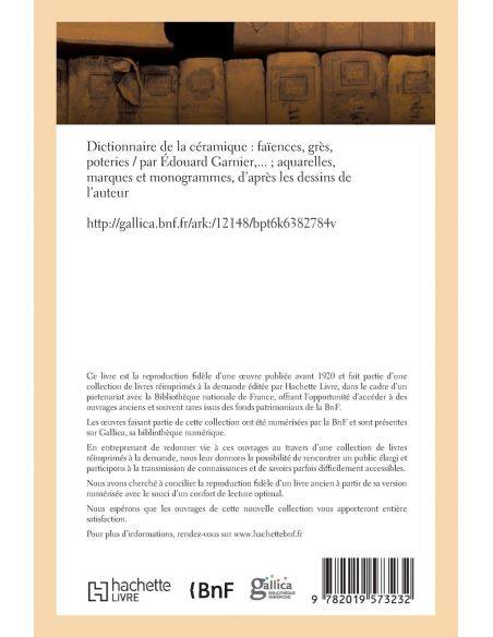 DICTIONNAIRE DE LA CERAMIQUE/ Ed.1893