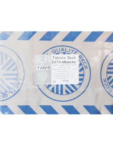 Faïence extra blanche qualité BECK I  RAOULT &...