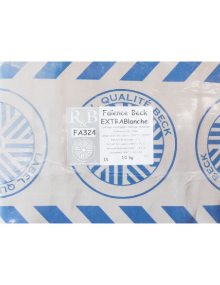 Faïence extra blanche qualité BECK I  RAOULT & BECK