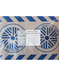 Faïence blanche à chamotte fine qualité BECK I  RAOULT &...