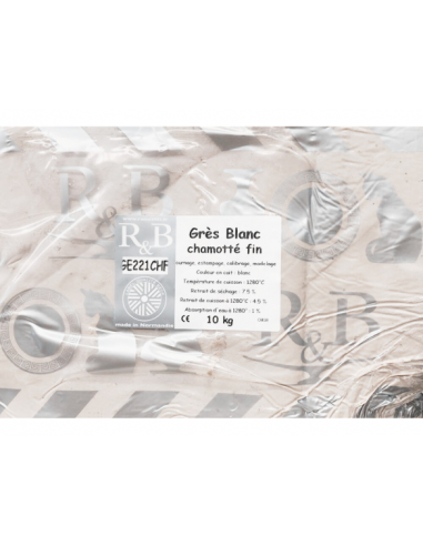 Grès blanc à chamotte fine GE221 I RAOULT & BECK