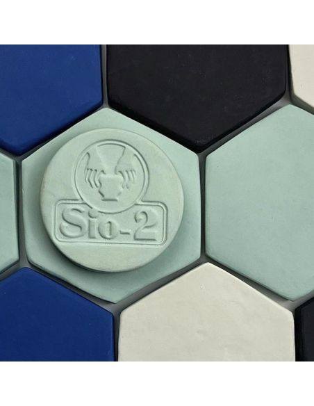 Porcelaine bleu turquoise lisse LAGOON I SIO-2