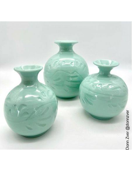 Porcelaine bleu turquoise lisse LAGOON I SIO-2