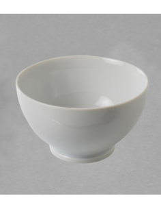 Bol à talon en porcelaine blanche