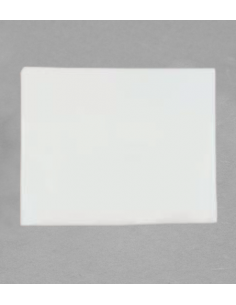 Plaque rectangle 25 x 20cm en porcelaine blanche