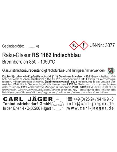 EMAIL RAKU BLEU INDIEN - RS1162