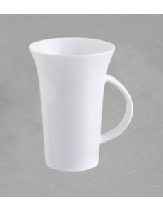 Mug conique Moderna en porcelaine blanche