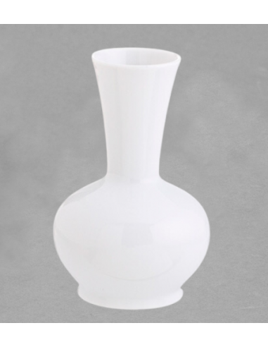 Vase soliflore boule haut en porcelaine blanche...