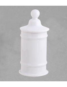 Pot à pharmacie en porcelaine blanche