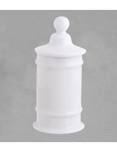 Pot à pharmacie en porcelaine blanche