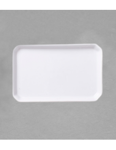 Plateau rectangle 18cm en porcelaine blanche